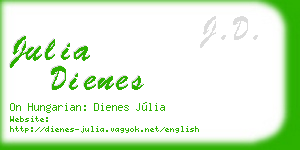 julia dienes business card